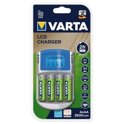 Зарядное устройство VARTA LCD Charger+4xAA 2600 мАч 4008496641321 