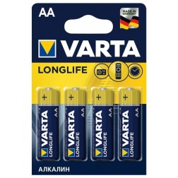 Батарейки VARTA LONGLIFE LR6 AA (упаковка 4шт) 4008496847150 