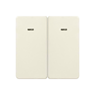 Выключатель двухклавишный с подсветкой Simon Neos 27 Слоновая кость (в сборе) 