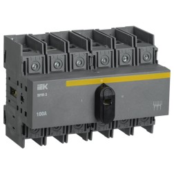 Выключатель-разъединитель модульный ВРМ-3 3P 100А IEK реверсивный 8 модулей 