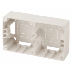 Коробка накладного монтажа Эра 12 2 пост, слоновая кость 12-6102-02 (бежевый) 