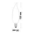 Лампа свеча на ветру Foton DECOR С35 FLAME FR 25W E14 230V матовая 