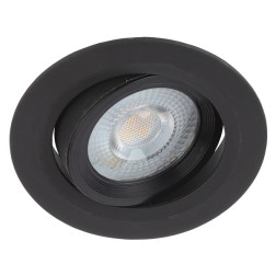 Светодиодный светильник ЭРА KL LED 22A-5 4K BK SMD 5W 4000K круглый поворотный черный 5056183796648 