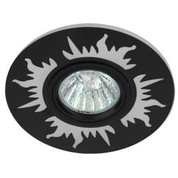 Встраиваемый светильник ЭРА DK LD30 BK декор c LED подсветкой MR16 220V max 11W черный 5056183763831 