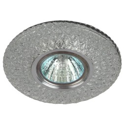 Встраиваемый светильник ЭРА DK LD33 SL/WH декор c LED подсветкой MR16 прозрачный 5056183763718 
