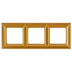 Рамка 3-ая для вертикальной и горизонтальной установки Jung ECO Profi Deco Золото 