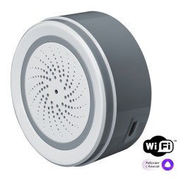 Умный датчик температуры и влажности 14552 NSH-SNR-TH01-WiFi USB 5В+CR123A оповещение светом, звуком 