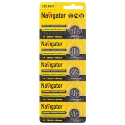 Элемент питания Navigator 94 780 NBT-CR1620-BP5 