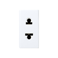 Розетка без заземления на 1 модуль Simon Neos 27 Белый (в сборе) 