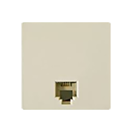 Розетка телефонная 1xRJ11 Simon Neos 27 Слоновая кость (в сборе) 