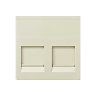 Розетка компьютерная двойная 2xRJ45 UTP 6 категории Simon Neos 27 Слоновая кость (в сборе) 