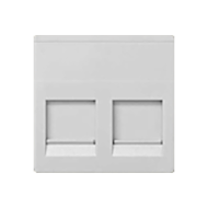 Розетка компьютерная двойная 2xRJ45 UTP 6 категории Simon Neos 27 Белый (в сборе) 