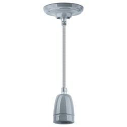 Светильник декоративный подвесной 61 530 NIL-SF03-010-E27 max60W 1м. керамика серый 