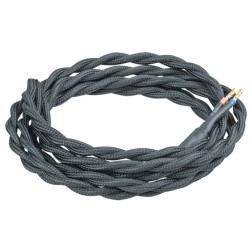 Провод декоративный 61 731 NC-BT01-150-2x0.75 1.5 м «Винтаж» черный витой 