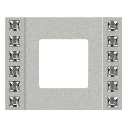 Рамка 1-ная Crystal De Luxe Sand, Bright Chrome 