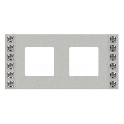 Рамка 2-ная Crystal De Luxe Sand, Bright Chrome 