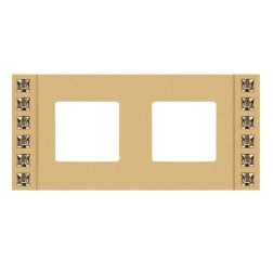 Рамка 2-ная Crystal De Luxe Sand, Real Gold 