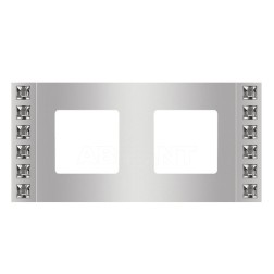 Рамка 2-ная Crystal De Luxe Velvet, Bright Chrome 