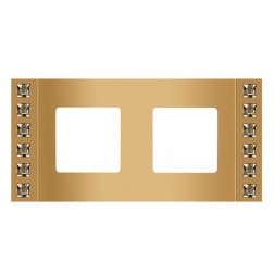 Рамка 2-ная Crystal De Luxe Velvet, Real Gold 