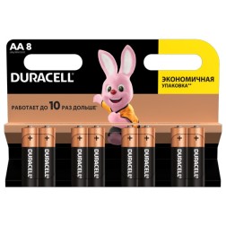 Батарейка AA Duracell LR6-8BL BASIC MN1500 (упаковка 8 шт) 5000394006522 