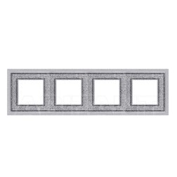 Рамка 4-ная Crystal De Luxe Art Bright Chrome 