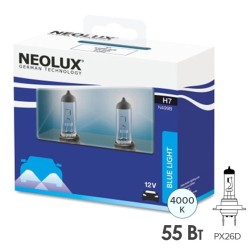 Лампа N499B-2SCB H7 55W 12V PX26D голубовато-белый свет 4000K (64210CBI-HCB) Blue NEOLUX (уп. 2шт) 