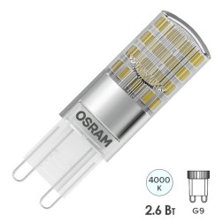 Лампа светодиодная Osram ST PIN 30 2.6W (30W) 840 G9 CL 320Lm d15x52mm белый свет 