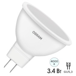 Лампа светодиодная Osram LED LS MR16 35 3.4W/840 220-240V GU5.3 250lm d50x41mm 