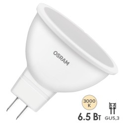 Лампа светодиодная Osram LS MR16 60 110° 6,5W/830 220-240V GU5.3 500lm d50x41mm 