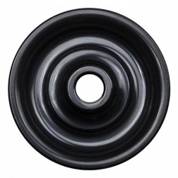 Накладка (центральная плата) для выключателей Bironi Шедель с шурупом, пластик черный 