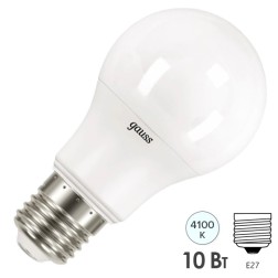 Лампа Gauss LED A60 10W E27 920lm 4100K step dimmable 1/10/50 