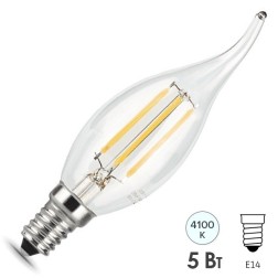 Лампа Gauss LED Filament Свеча на ветру dimmable E14 5W 450lm 4100K 1/10/50 