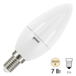 Лампа Gauss LED Свеча-dim E14 7W 560lm 3000К диммируемая 1/10/100 