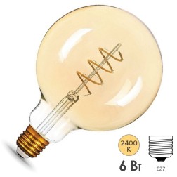 Лампа Gauss LED Filament G120 Flexible E27 6W Golden 360lm 2400К 1/20 