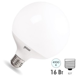 Лампа Gauss LED G95 E27 16W 1400lm 4100K 1/32 