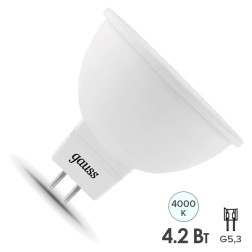 Лампа светодиодная Gauss LED MR16 GU5.3 5W 2700K 12V 500Lm 