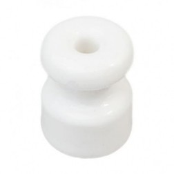 Изолятор ROZETKOFF для наружного монтажа D16*20мм керамика, белый (50 штук в упаковке) 