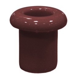 Втулка ROZETKOFF (проход через стену) H-25мм D-15мм керамика, коричневый (32 штук в упаковке) 