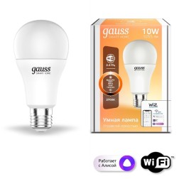 Лампа Светодиодная Gauss Smart Home DIM E27 A60 10 Вт 2700К 1/10/40 