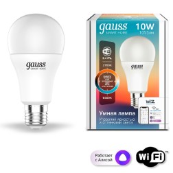 Лампа Светодиодная Gauss Smart Home DIM+CCT E27 A60 10 Вт 1/10/100 