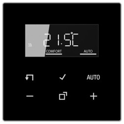 Комнатный термостат с дисплеем «стандарт» Jung LS Черный 