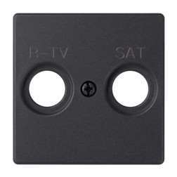 Накладка для розетки R-TV+SAT с пиктограммой R-TV SAT Simon 82 Concept черный матовый 