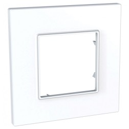 Рамка Unica Quadro 1пост белая 