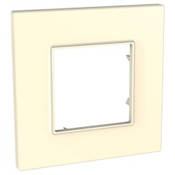 Рамка Unica Quadro 1 пост бежевая 