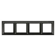 Рамка 4-ая для вертикальной и горизонтальной установки Jung ECO Profi Deco Черный матовый