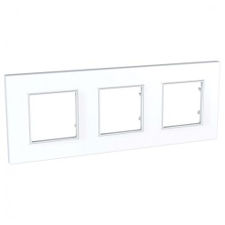 Рамка Unica Quadro 3 поста белая 