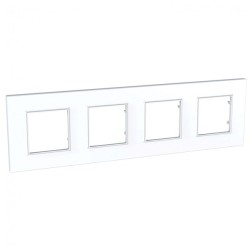 Рамка Unica Quadro 4 поста белая 