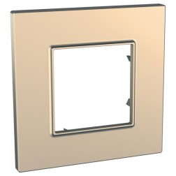 Рамка Unica Quadro 1 пост медь 
