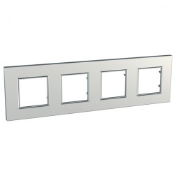 Рамка Unica Quadro 4 поста серебро 