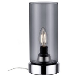 Настольная лампа Paulmann Pinja макс.40Вт E14 230В Хром/Дымочатое стекло Металл/Стекло Сенсор 77056 